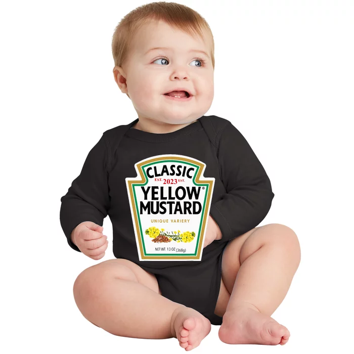 Yellow Mustard Diy Halloween Costume Matching Group Mustard Baby Long Sleeve Bodysuit