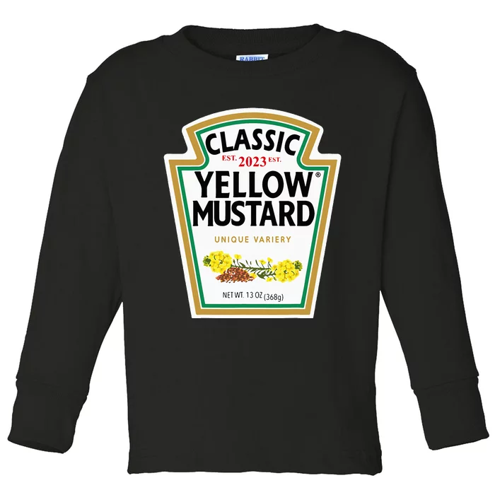 Yellow Mustard Diy Halloween Costume Matching Group Mustard Toddler Long Sleeve Shirt