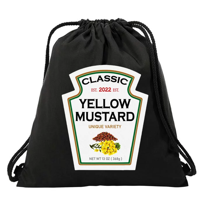 Yellow Mustard Diy Halloween Costume Matching Group Mustard Drawstring Bag