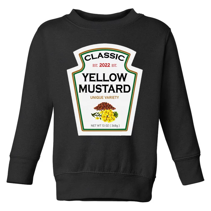 Yellow Mustard Diy Halloween Costume Matching Group Mustard Toddler Sweatshirt