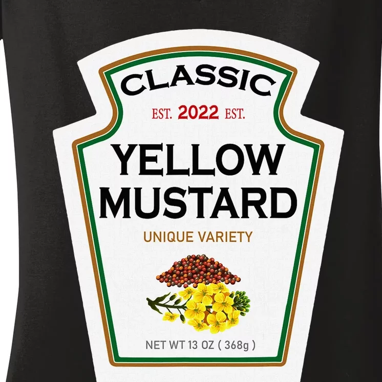 Yellow Mustard Diy Halloween Costume Matching Group Mustard Women's V-Neck T-Shirt