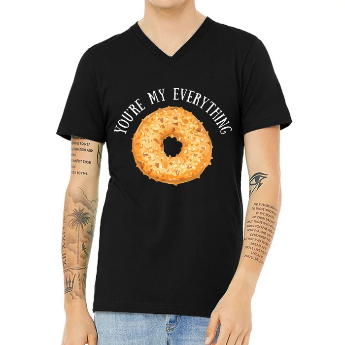 Youre My Everything Bagel Cute Baking Lovers Gift V-Neck T-Shirt