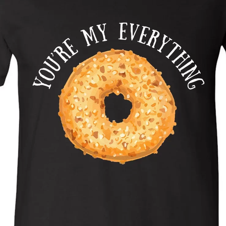 Youre My Everything Bagel Cute Baking Lovers Gift V-Neck T-Shirt