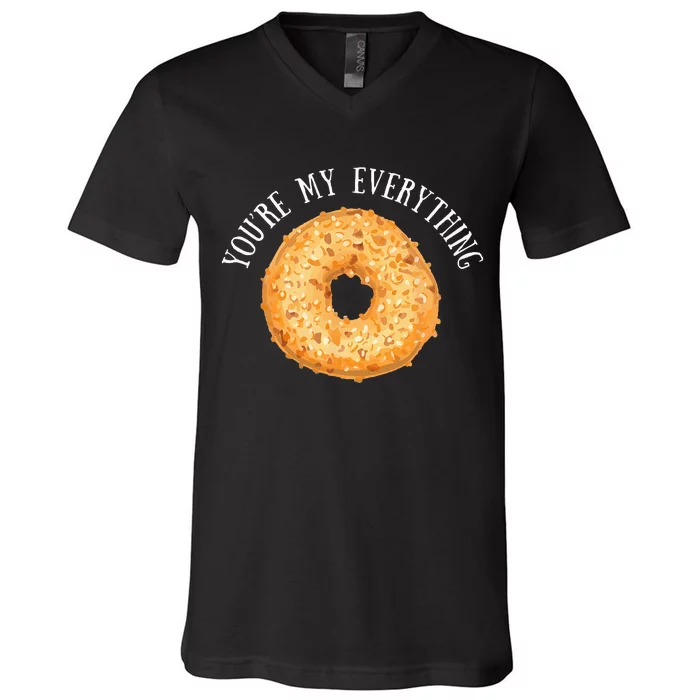 Youre My Everything Bagel Cute Baking Lovers Gift V-Neck T-Shirt