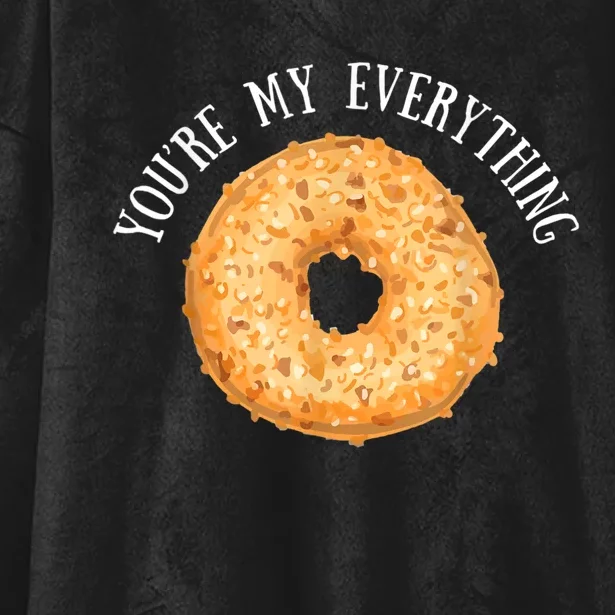 You're My Everything Bagel Cute Baking Lovers Hooded Wearable Blanket