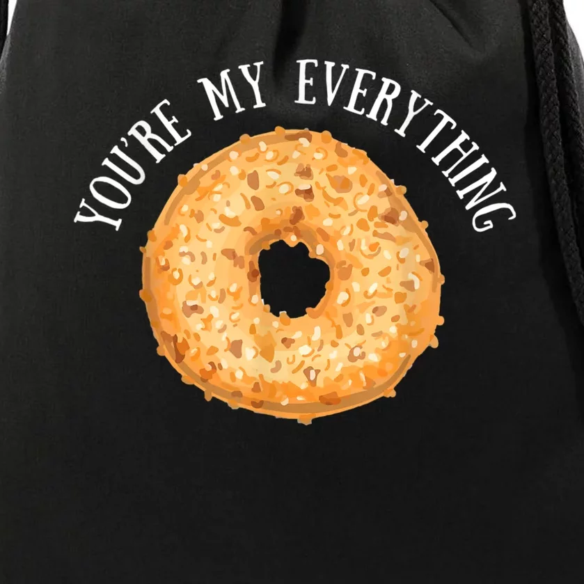 You're My Everything Bagel Cute Baking Lovers Drawstring Bag