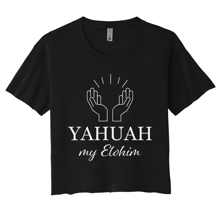 Yahuah My Elohim Women's Crop Top Tee