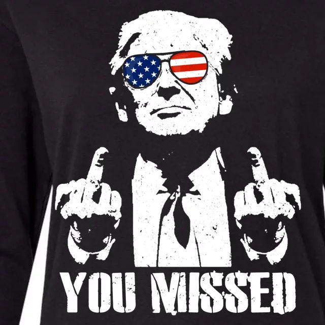 You Missed Finger Donald Trump Jd Vance 2024 Take America Back Pennsylvania Womens Cotton Relaxed Long Sleeve T-Shirt