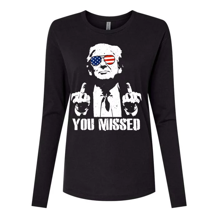 You Missed Finger Donald Trump Jd Vance 2024 Take America Back Pennsylvania Womens Cotton Relaxed Long Sleeve T-Shirt