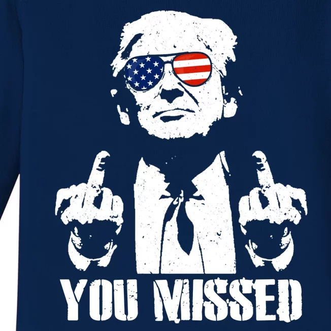 You Missed Finger Donald Trump Jd Vance 2024 Take America Back Pennsylvania Baby Long Sleeve Bodysuit