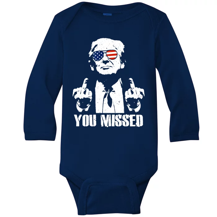 You Missed Finger Donald Trump Jd Vance 2024 Take America Back Pennsylvania Baby Long Sleeve Bodysuit