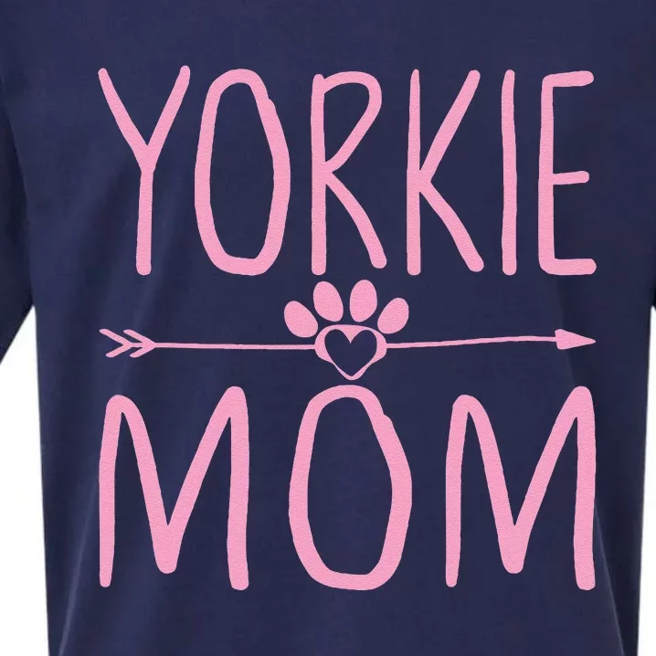 Yorkie Mom Funny Dog Lover Mama Mothers Day Gift Sueded Cloud Jersey T-Shirt