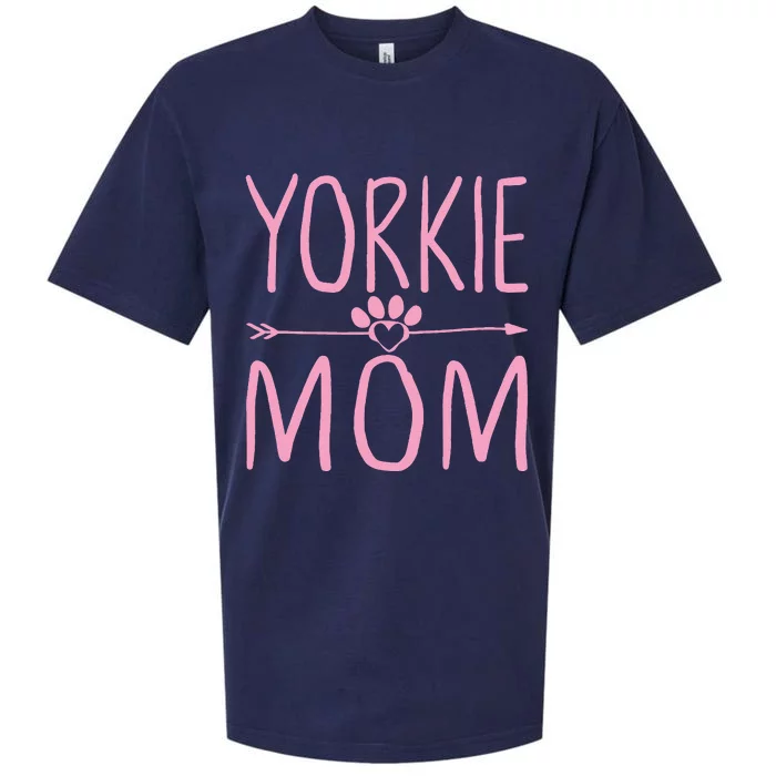 Yorkie Mom Funny Dog Lover Mama Mothers Day Gift Sueded Cloud Jersey T-Shirt