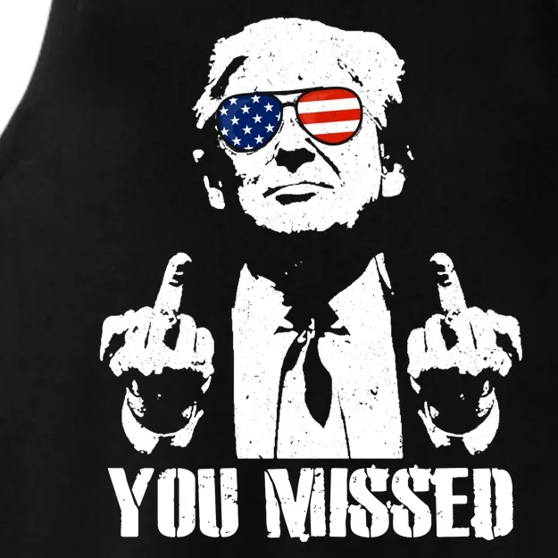 You Missed Finger Trump 2024 Take America Back Pennsylvania Rally Ladies Tri-Blend Wicking Tank