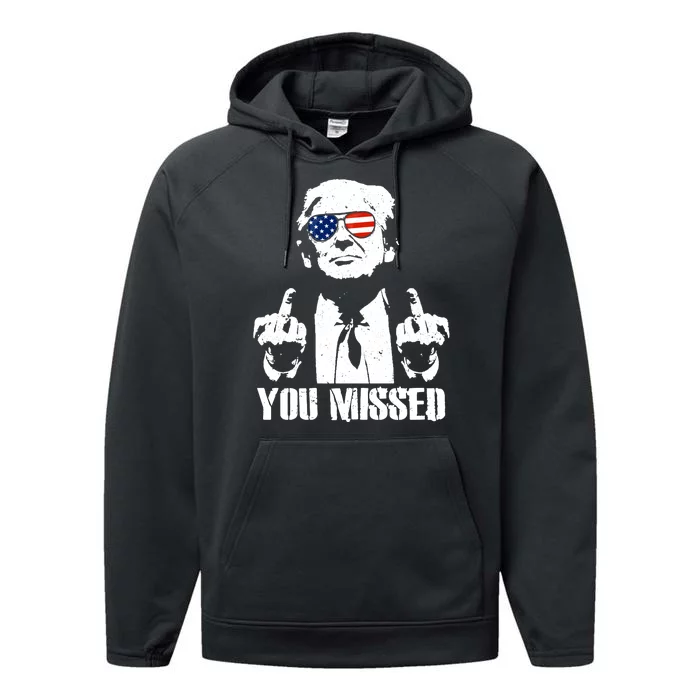 You Missed Finger Trump 2024 Take America Back Pennsylvania Rally Performance Fleece Hoodie