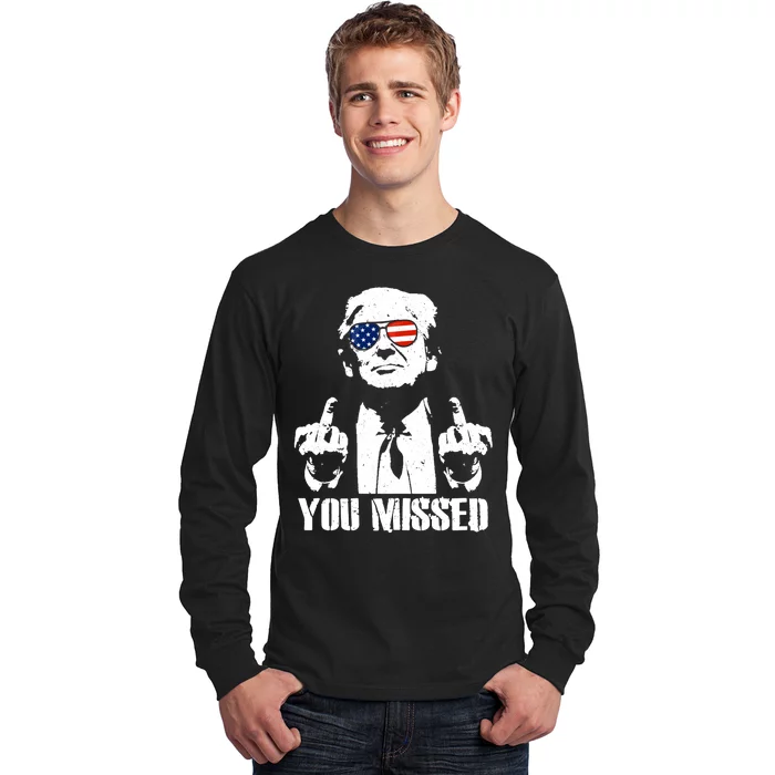 You Missed Finger Trump 2024 Take America Back Pennsylvania Rally Long Sleeve Shirt