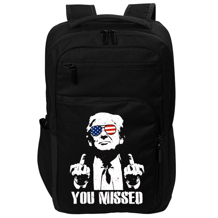 You Missed Finger Trump 2024 Take America Back Pennsylvania Rally Impact Tech Backpack