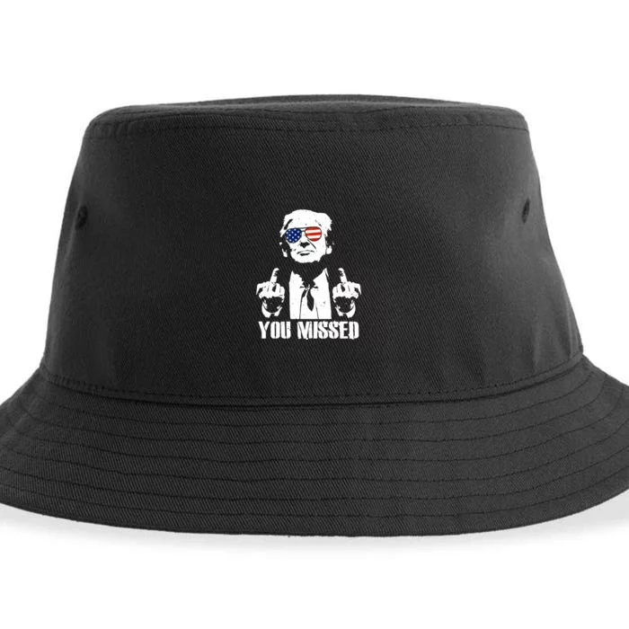 You Missed Finger Trump 2024 Take America Back Pennsylvania Rally Sustainable Bucket Hat