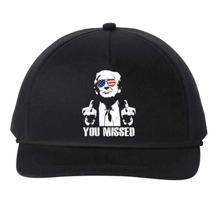 You Missed Finger Trump 2024 Take America Back Pennsylvania Rally Snapback Five-Panel Rope Hat