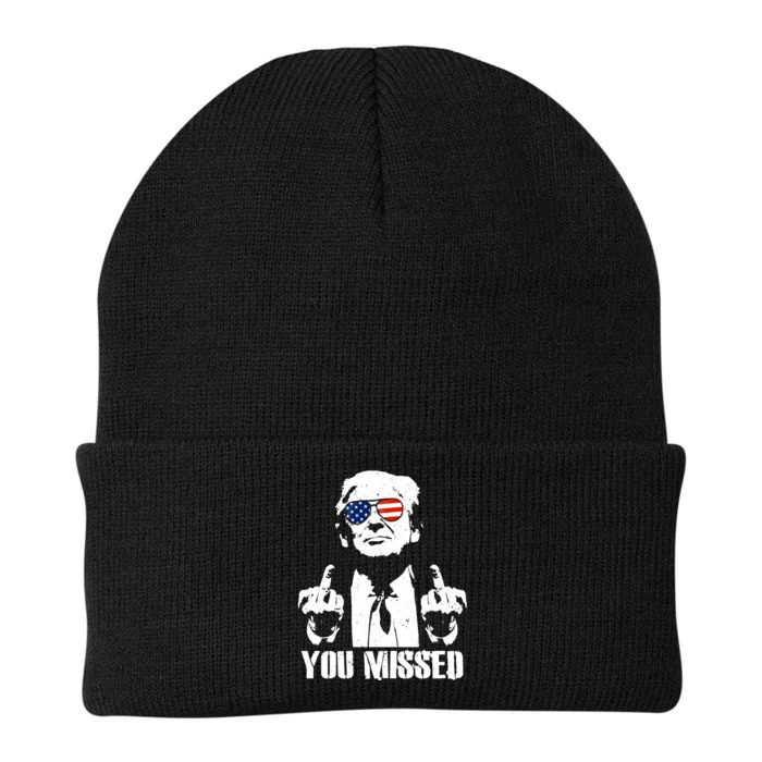 You Missed Finger Trump 2024 Take America Back Pennsylvania Rally Knit Cap Winter Beanie