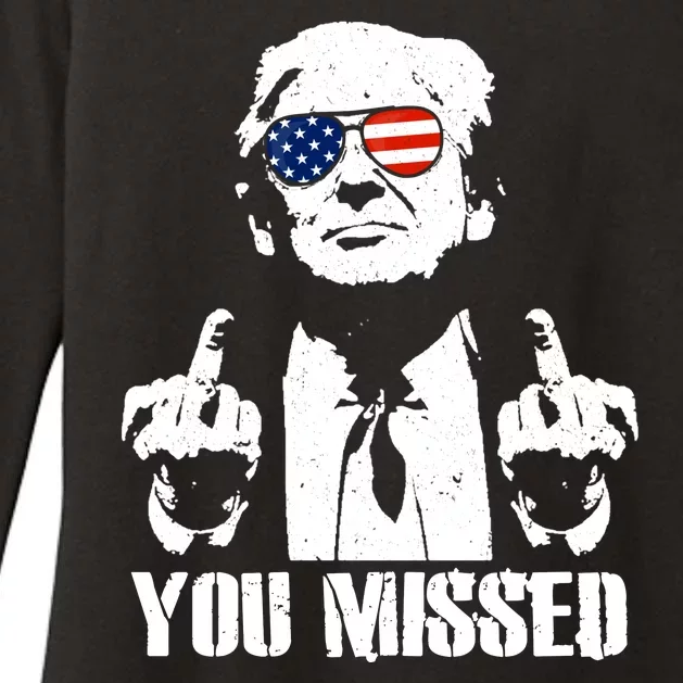 You Missed Finger Trump 2024 Take America Back Pennsylvania Rally Womens CVC Long Sleeve Shirt