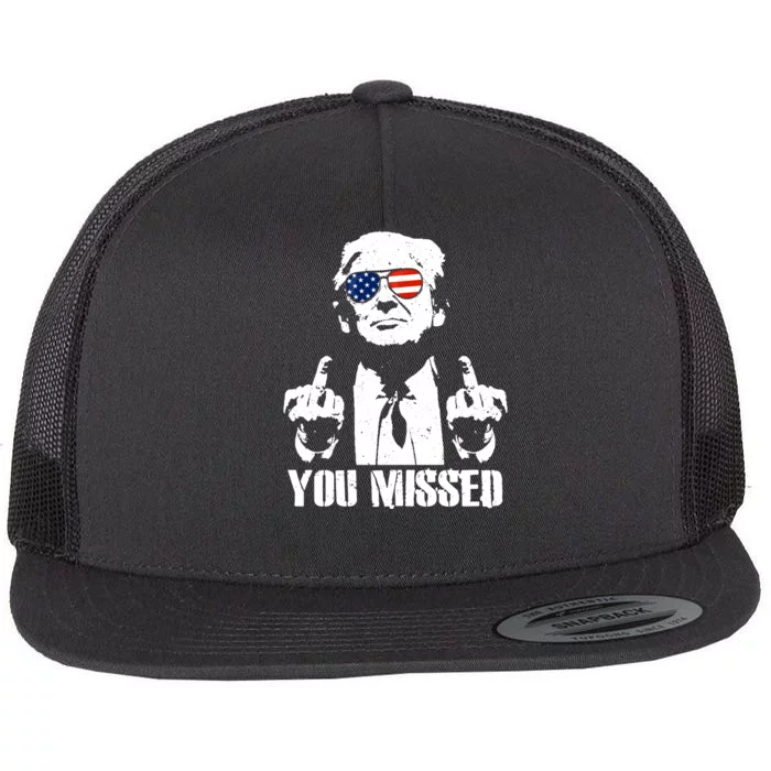 You Missed Finger Trump 2024 Take America Back Pennsylvania Rally Flat Bill Trucker Hat