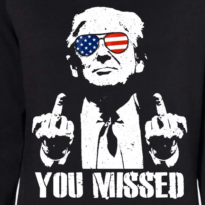 You Missed Finger Trump 2024 Take America Back Pennsylvania Rally Womens California Wash Sweatshirt