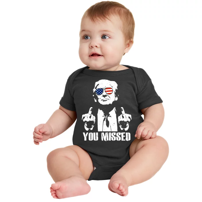 You Missed Finger Trump 2024 Take America Back Pennsylvania Rally Baby Bodysuit