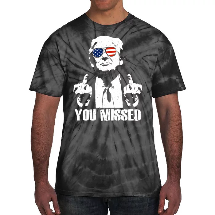 You Missed Finger Trump 2024 Take America Back Pennsylvania Rally Tie-Dye T-Shirt