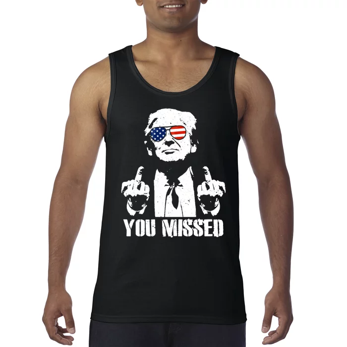 You Missed Finger Trump 2024 Take America Back Pennsylvania Rally Tank Top