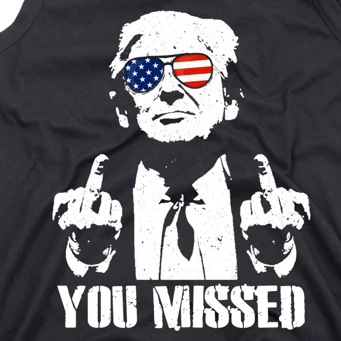 You Missed Finger Trump 2024 Take America Back Pennsylvania Rally Tank Top