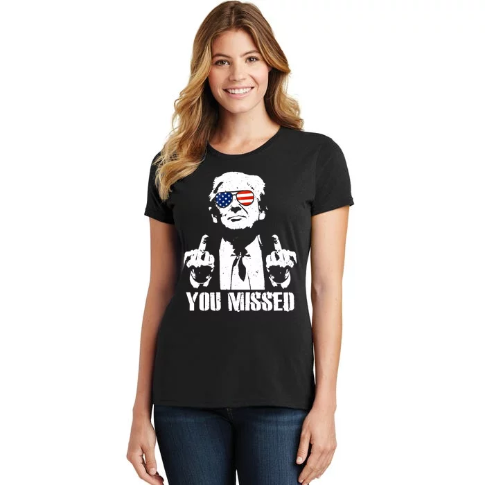 You Missed Finger Trump 2024 Take America Back Pennsylvania Rally Women's T-Shirt