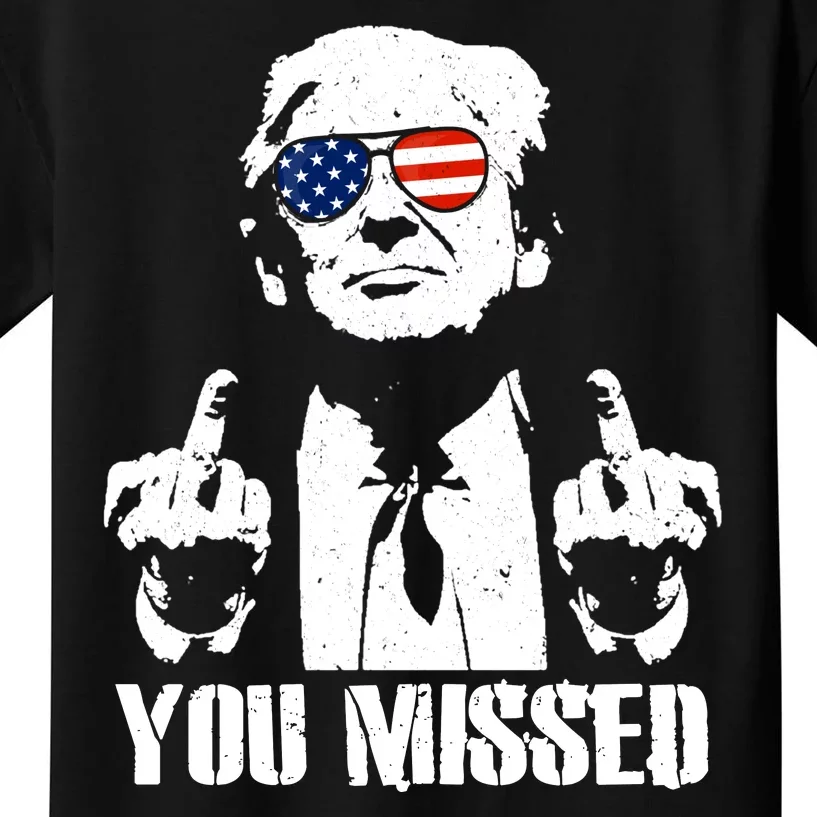 You Missed Finger Trump 2024 Take America Back Pennsylvania Rally Kids T-Shirt