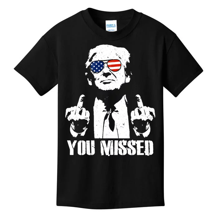 You Missed Finger Trump 2024 Take America Back Pennsylvania Rally Kids T-Shirt