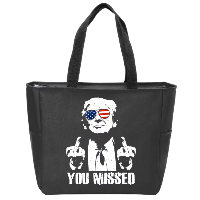 You Missed Finger Trump 2024 Take America Back Pennsylvania Rally Zip Tote Bag