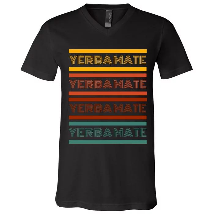 Yerba Mate Funny Retro Vintage V-Neck T-Shirt