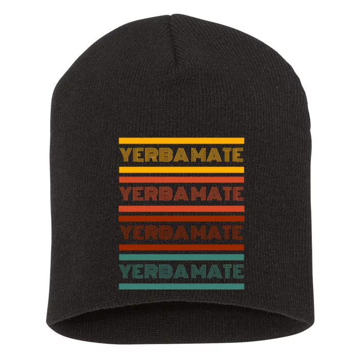 Yerba Mate Funny Retro Vintage Short Acrylic Beanie