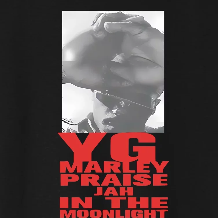 Yg Marley Free Praise Jah In The Moonlight Women's Crop Top Tee