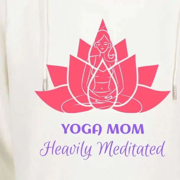 Yoga Mom Heavily Meditated Lotus Flower Position Relaxed Cute Gift Womens Funnel Neck Pullover Hood