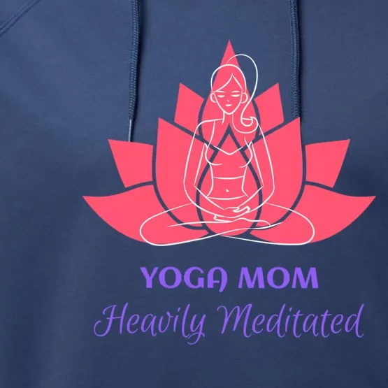 Yoga Mom Heavily Meditated Lotus Flower Position Relaxed Cute Gift Performance Fleece Hoodie