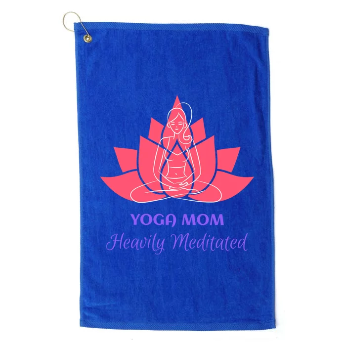 Yoga Mom Heavily Meditated Lotus Flower Position Relaxed Cute Gift Platinum Collection Golf Towel