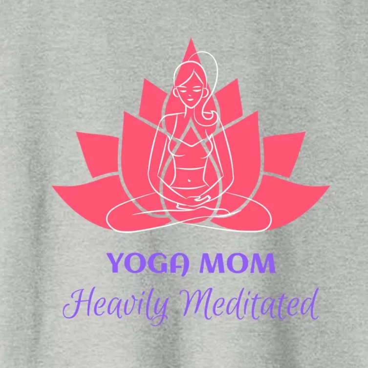 Yoga Mom Heavily Meditated Lotus Flower Position Relaxed Cute Gift Women's Crop Top Tee