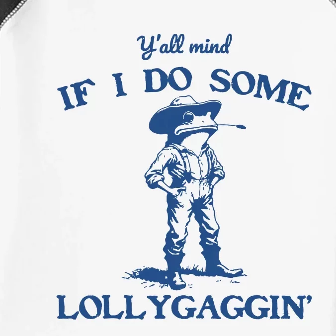 Yall Mind If I Do Some Lollygagging Cowboy Frog Infant Baby Jersey Bodysuit