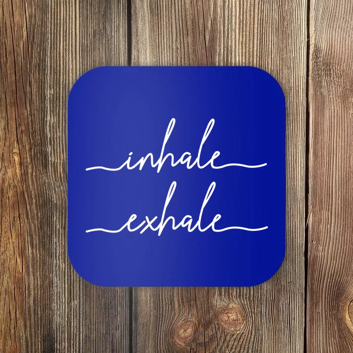 Yoga Meditation Inhale Exhale Spiritual Buddhism Yogi Gift Great Gift Coaster