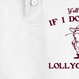 Yall Mind If I Do Some Lollygaggin Funny Frog Dry Zone Grid Performance Polo