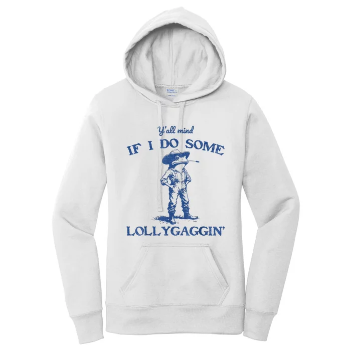 YAll Mind If I Do Some Lollygagging Cowboy Frog Women's Pullover Hoodie