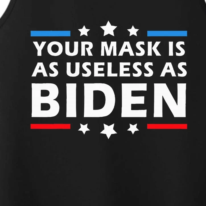 Your Mask Is As Useless As Joe Biden Sucks Funny Political Performance Tank