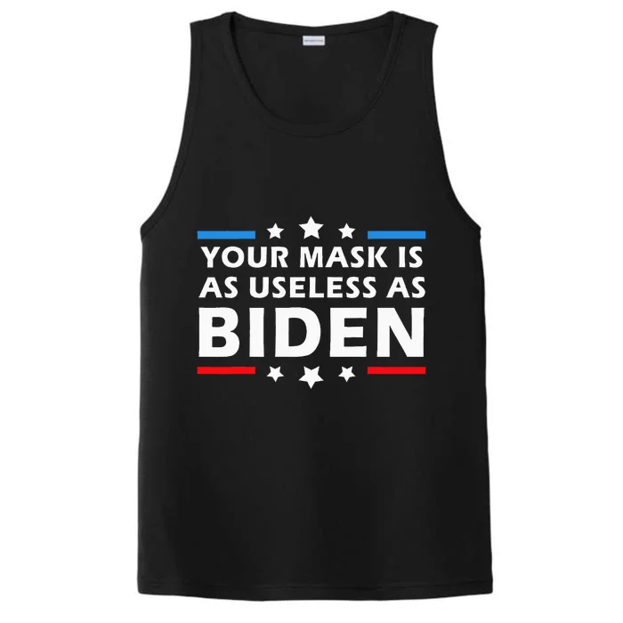 Your Mask Is As Useless As Joe Biden Sucks Funny Political Performance Tank