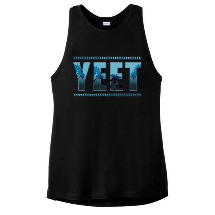 Cool Yeet Meme Ladies Tri-Blend Wicking Tank