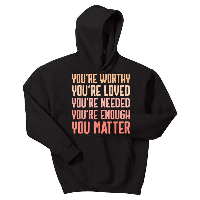 You Matter Kindness Fight The Stigma Mental Health Awareness Kids Hoodie